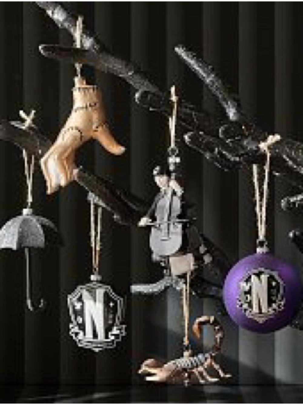 Pottery Barn Wednesday Set Of 6 Ornaments BNIB